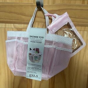 New With Tags, Shower Tote With Water Resistant Phone Pocket Bath Essentials